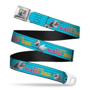 2/$25 Disney Frozen Olaf Buckle Down Seatbelt Belt Warm Hugs  Webbing